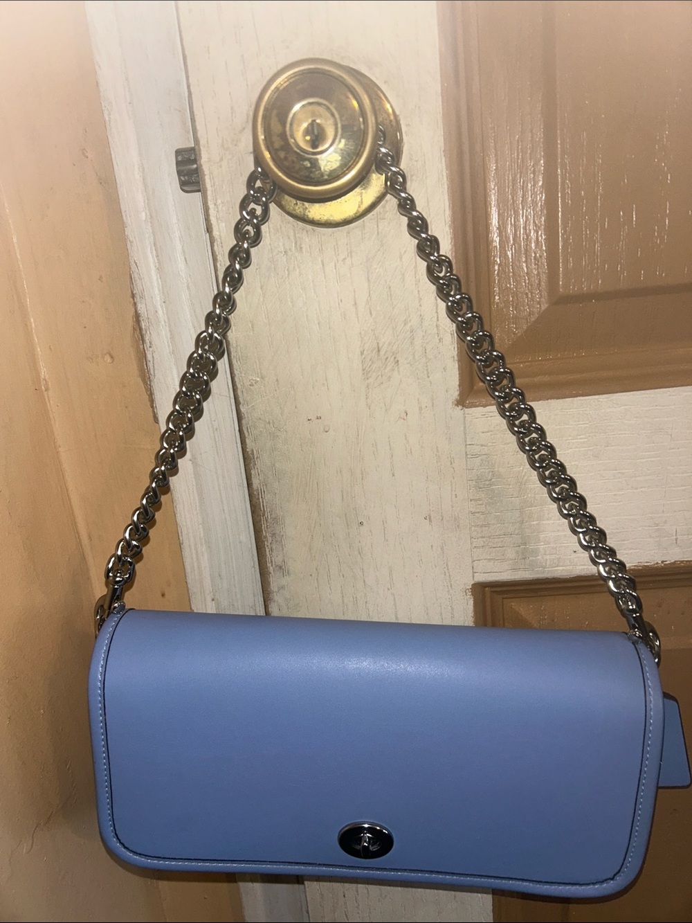 Coach Chain Shoulder Bag in Periwinkle